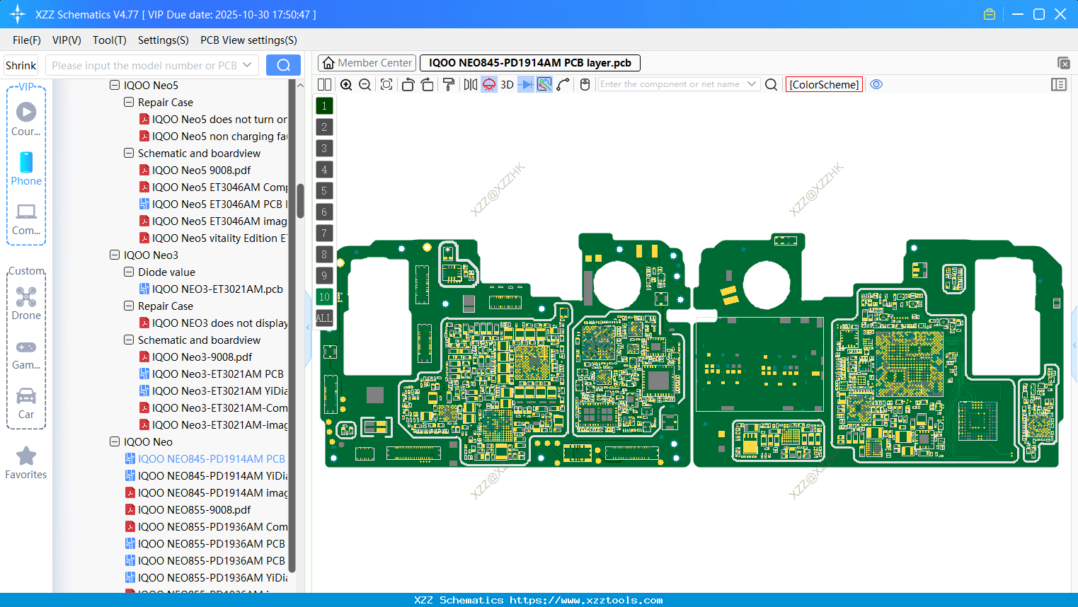 VIVO IQOO NEO845-PD1914AM PCB Layer